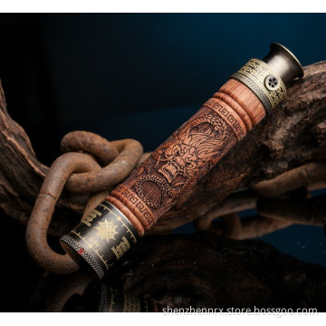 2013 Classical Style Wood Ecigarette 1100mAh Varialbe Voltage Ecigarette Carved Skull, X Fire